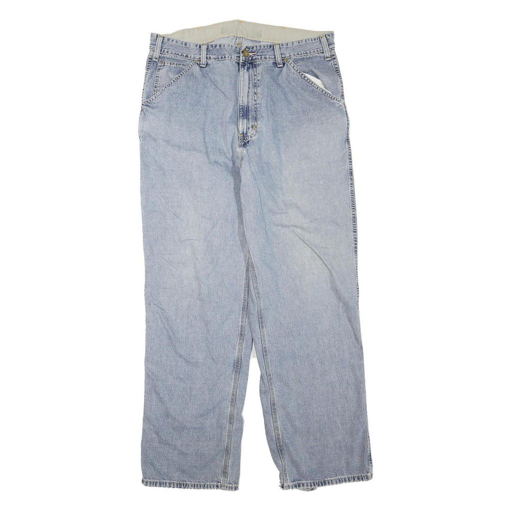 DICKIES Womens Regular Fit Blue Denim Jeans W36 L32 Workwear Straight Leg Cotton