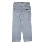 DICKIES Womens Regular Fit Blue Denim Jeans W36 L32 Workwear Straight Leg Cotton