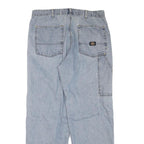 DICKIES Womens Regular Fit Blue Denim Jeans W36 L32 Workwear Straight Leg Cotton