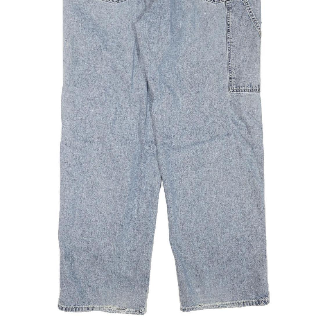 DICKIES Womens Regular Fit Blue Denim Jeans W36 L32 Workwear Straight Leg Cotton