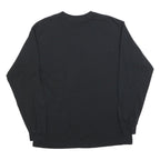 GILDAN Mens Black Panther Volleyball Graphic Long Sleeve Crew Neck L Cotton