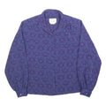 PENDLETON Womens Purple Printed Blouse Long Sleeve Button Neck M Patterned