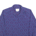 PENDLETON Womens Purple Printed Blouse Long Sleeve Button Neck M Patterned