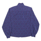 PENDLETON Womens Purple Printed Blouse Long Sleeve Button Neck M Patterned