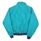 COLUMBIA Mens Blue & Red Casual Zip Jacket L Polyester Plain Lightweight