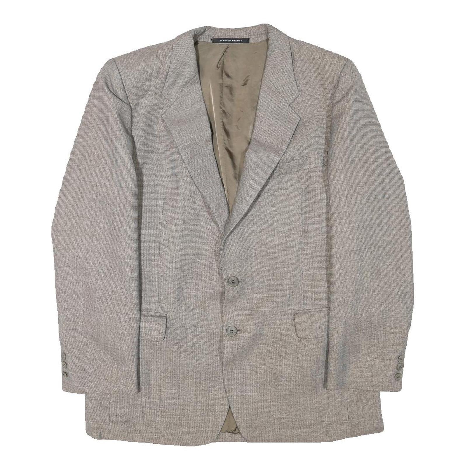 HANSONS Mens Grey Wool Blend Blazer Jacket M Woven Classic Tailored Button