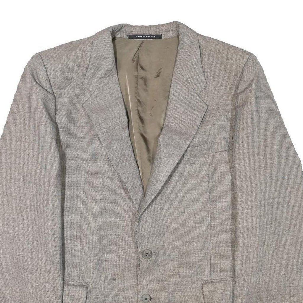 HANSONS Mens Grey Wool Blend Blazer Jacket M Woven Classic Tailored Button