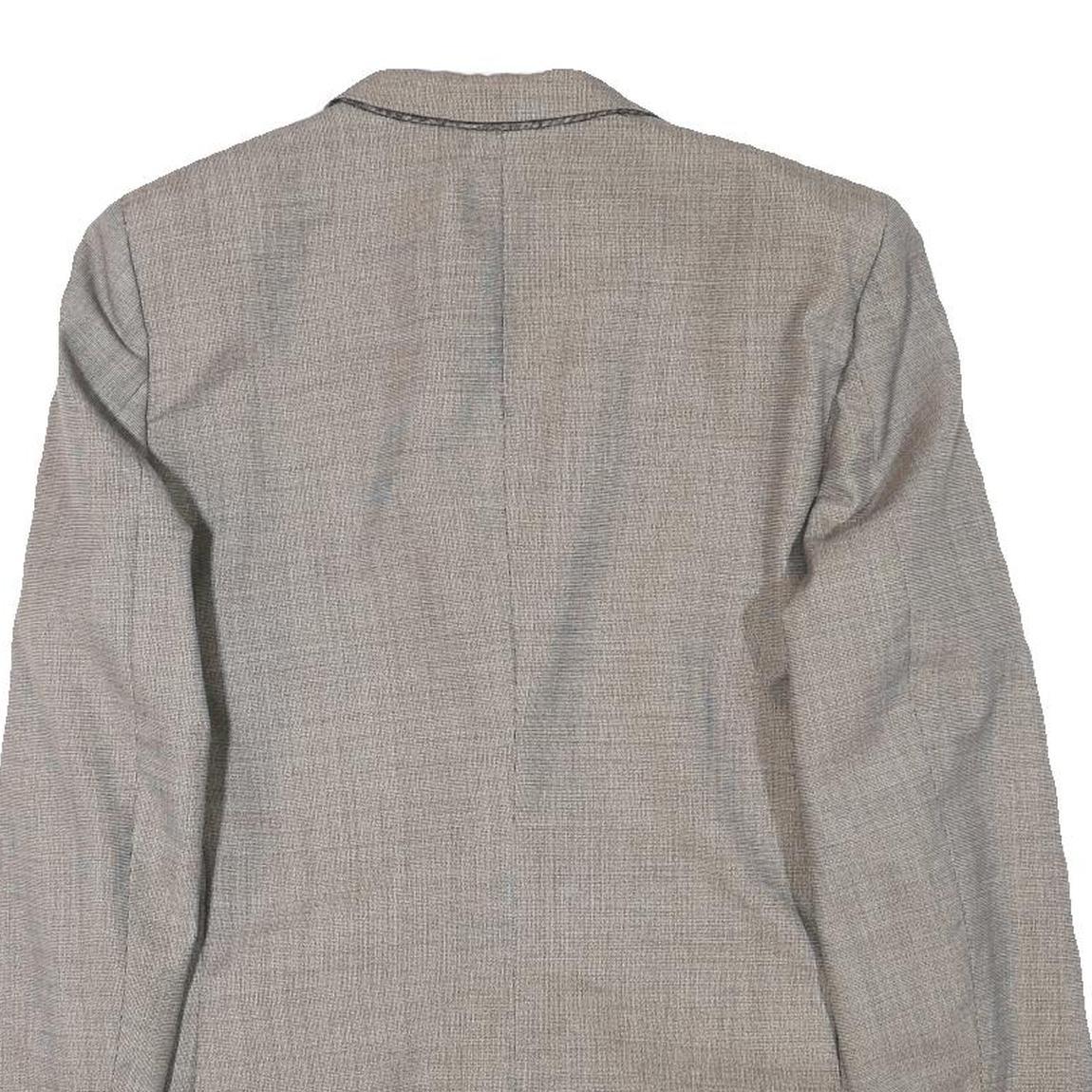 HANSONS Mens Grey Wool Blend Blazer Jacket M Woven Classic Tailored Button