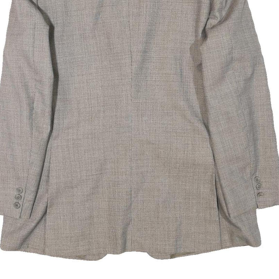 HANSONS Mens Grey Wool Blend Blazer Jacket M Woven Classic Tailored Button