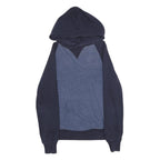 J.CREW Mens Navy & Blue Cotton Blend Pullover Hoodie S Casual Sweatshirt