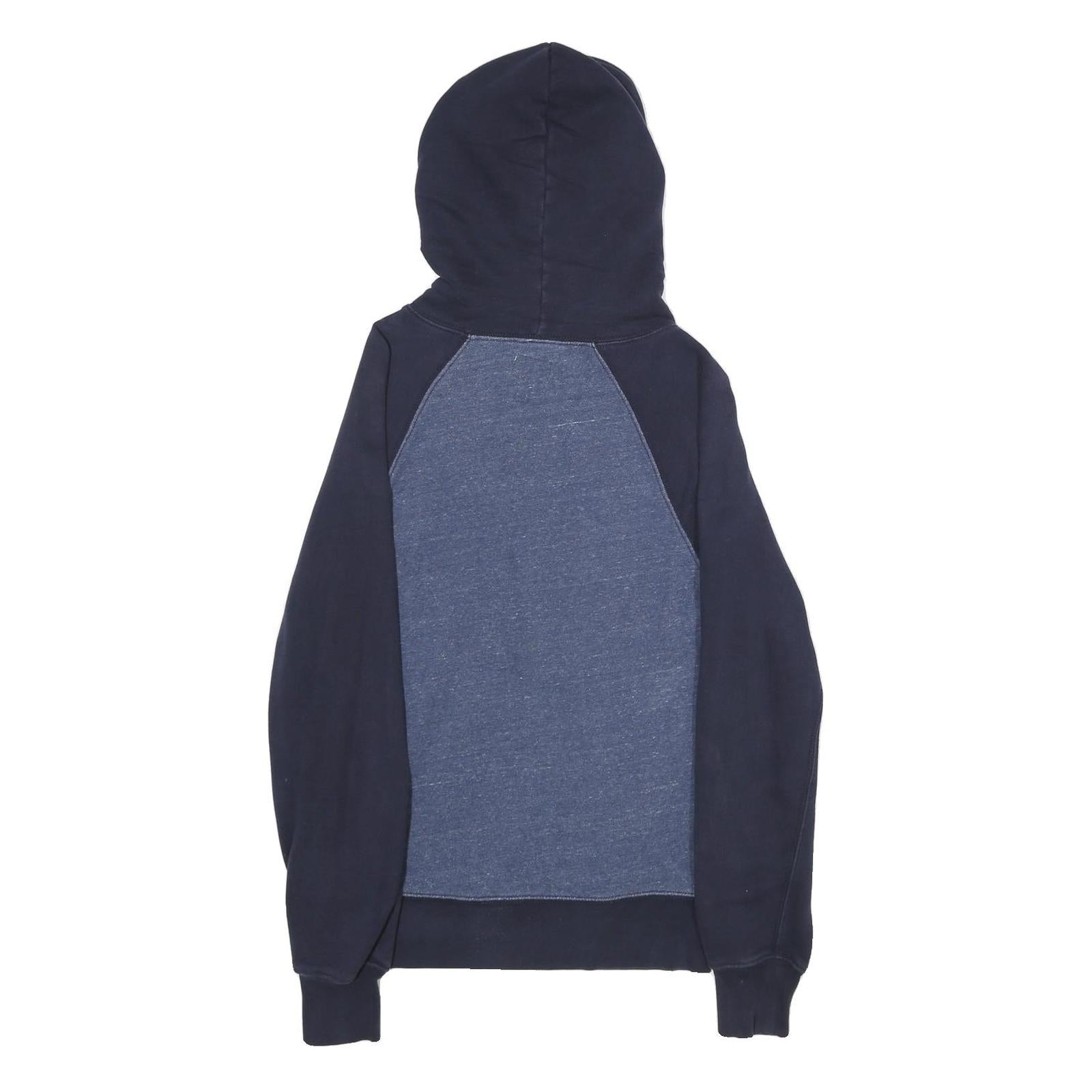 J.CREW Mens Navy & Blue Cotton Blend Pullover Hoodie S Casual Sweatshirt