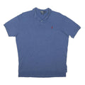 POLO RALPH LAUREN Mens Blue Short Sleeve Plain M Cotton Blend Polo Shirt