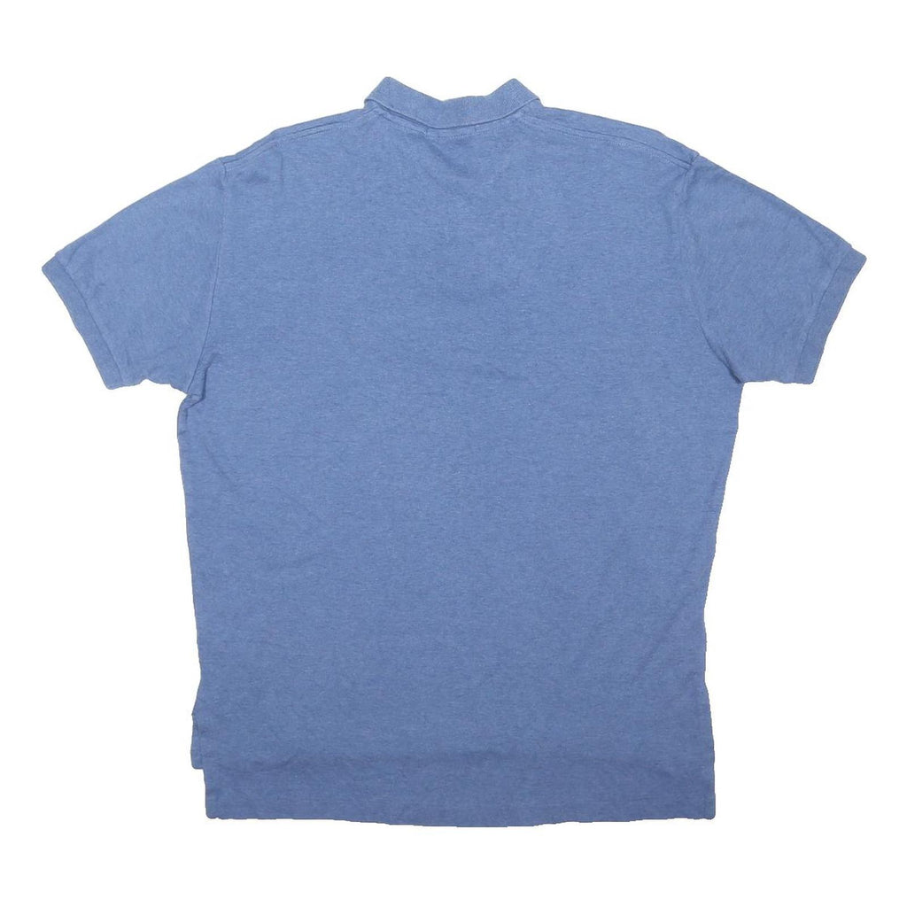 POLO RALPH LAUREN Mens Blue Short Sleeve Plain M Cotton Blend Polo Shirt