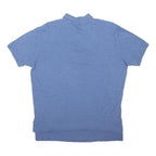 POLO RALPH LAUREN Mens Blue Short Sleeve Plain M Cotton Blend Polo Shirt