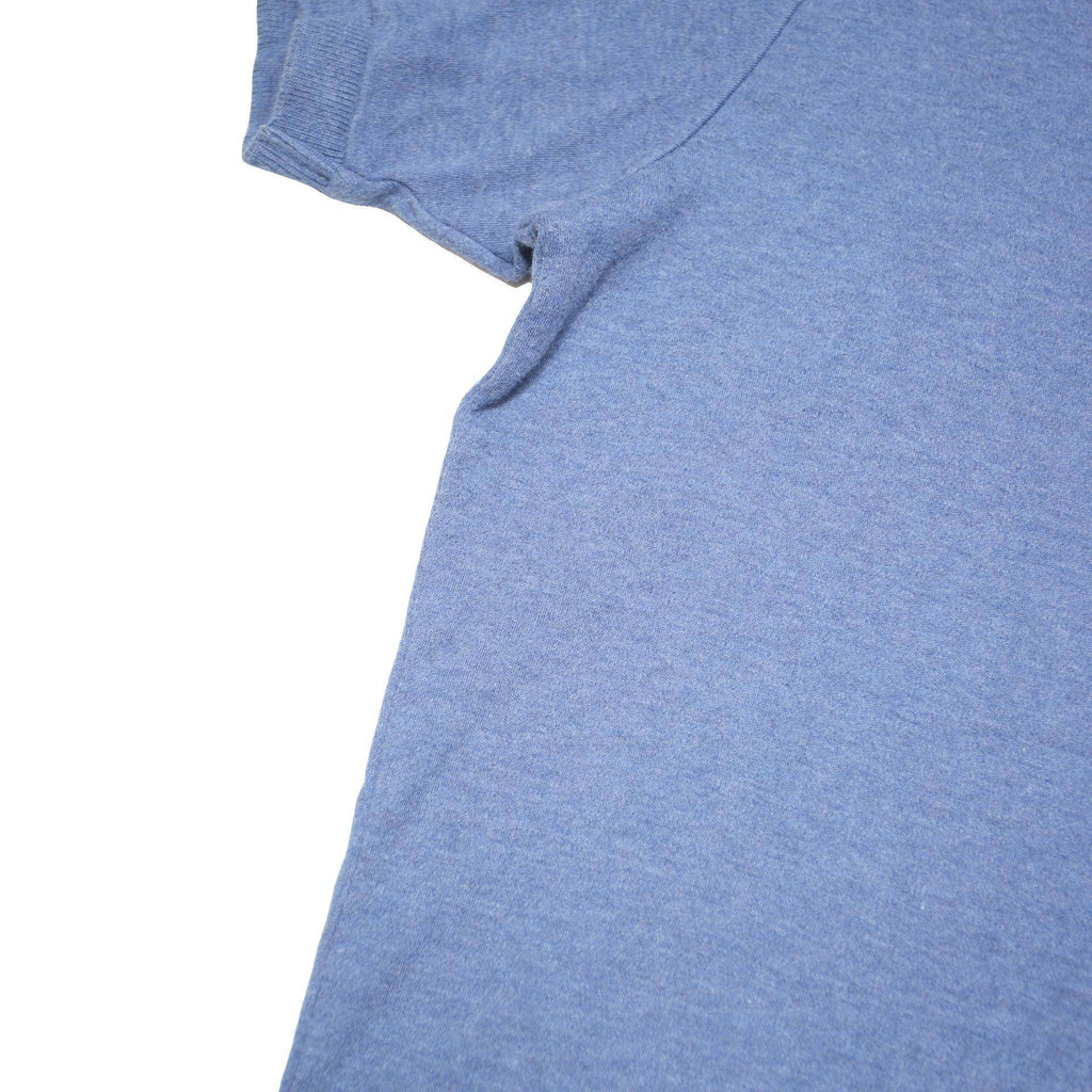 POLO RALPH LAUREN Mens Blue Short Sleeve Plain M Cotton Blend Polo Shirt