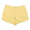 NIKE Womens Yellow Casual Shorts M W30 Cotton Blend Drawstring Pocket