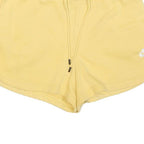 NIKE Womens Yellow Casual Shorts M W30 Cotton Blend Drawstring Pocket