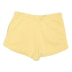 NIKE Womens Yellow Casual Shorts M W30 Cotton Blend Drawstring Pocket