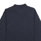 CHAPS RALPH LAUREN Mens Navy Blue Long Sleeve Plain 2XL Cotton Blend Polo Shirt