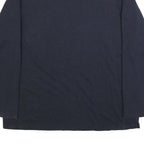 CHAPS RALPH LAUREN Mens Navy Blue Long Sleeve Plain 2XL Cotton Blend Polo Shirt