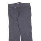 ENERGY Mens Polyester Blend Navy Regular Cargo Trousers W34 L32 Zip Pockets