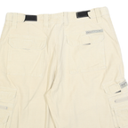 Mens Casual Beige Cargo Cotton Blend Shorts M W32 Multi Pocket Utility