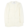 ZARA Womens White Cream Button Jacket XS Polyester Blend Plain Elegant