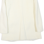 ZARA Womens White Cream Button Jacket XS Polyester Blend Plain Elegant