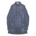PRIMO EMPORIO Womens Blue Denim Shirt Dress Cotton Blend Long Sleeve S Casual