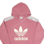 ADIDAS Womens Pink Hoodie UK 6 Trefoil Logo Pullover Casual Sweatshirt