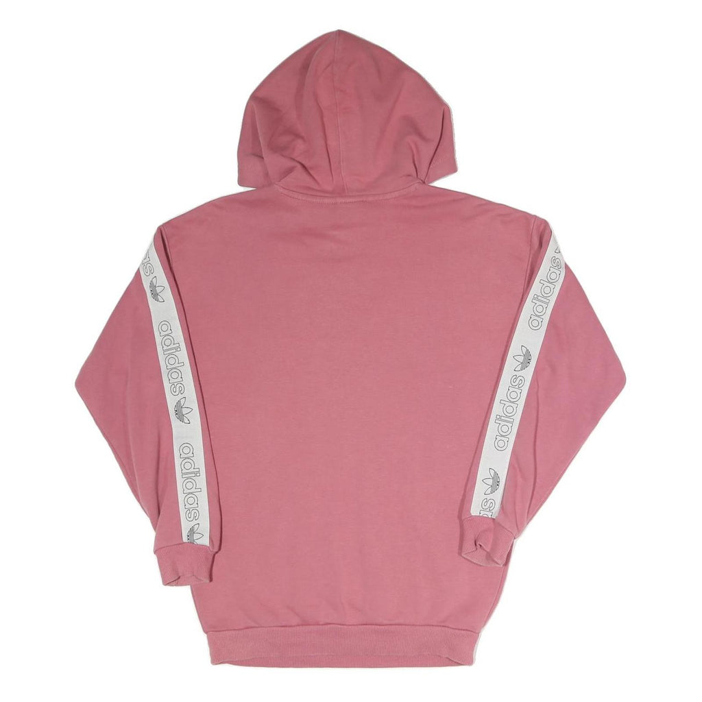ADIDAS Womens Pink Hoodie UK 6 Trefoil Logo Pullover Casual Sweatshirt