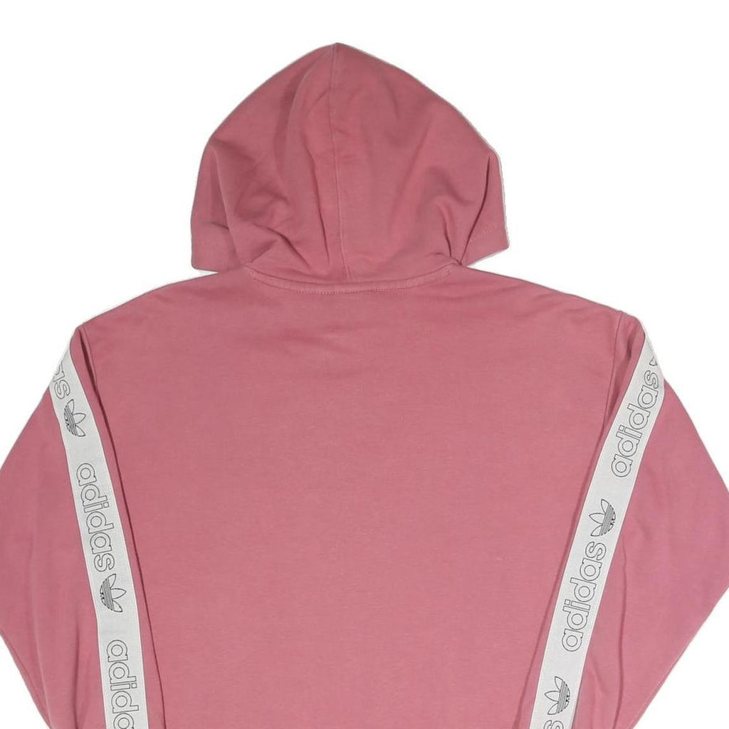 ADIDAS Womens Pink Hoodie UK 6 Trefoil Logo Pullover Casual Sweatshirt