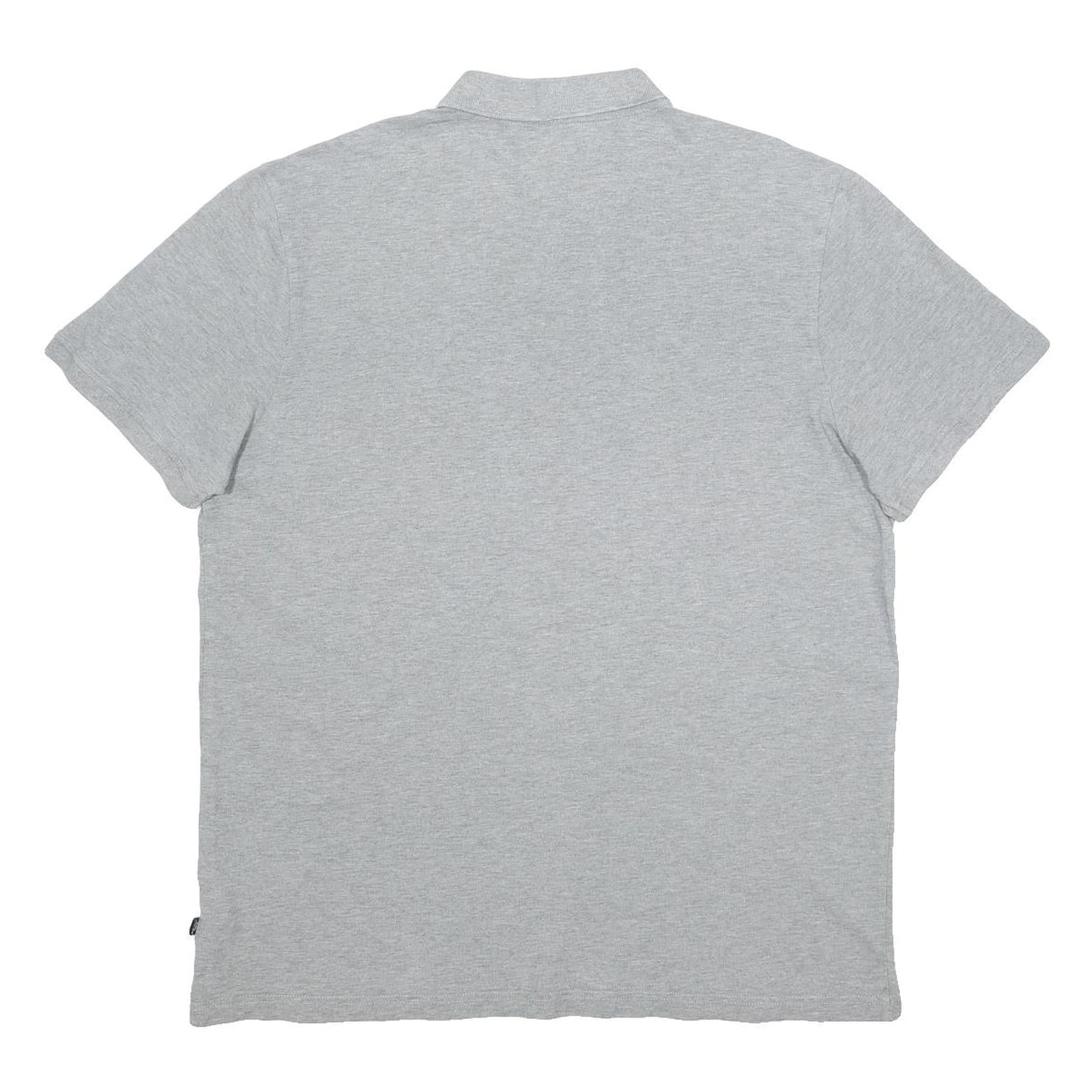 PUMA Mens Grey Short Sleeve Plain Polo Shirt XL Cotton Blend Casual