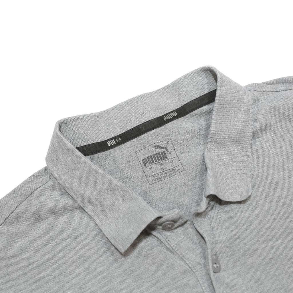 PUMA Mens Grey Short Sleeve Plain Polo Shirt XL Cotton Blend Casual