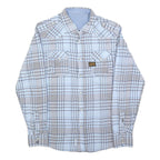 G-STAR Mens Blue & Grey Check Shirt S Casual Cotton Blend Western Style Long