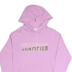 CHAMPION Womens Pink Hoodie XS Cotton Blend Pullover Lightweight Casual