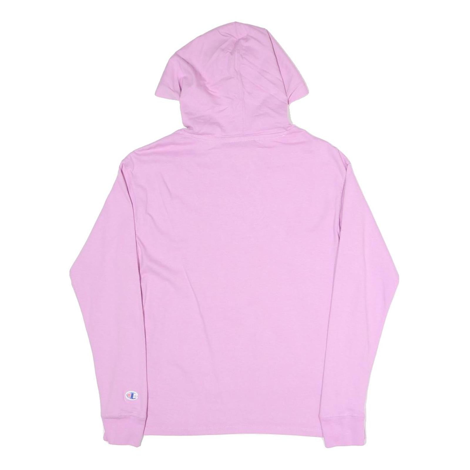 CHAMPION Womens Pink Hoodie XS Cotton Blend Pullover Lightweight Casual
