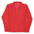COLUMBIA Mens Red Outdoor Jacket M Polyester Blend Plain Zip Up Lightweight