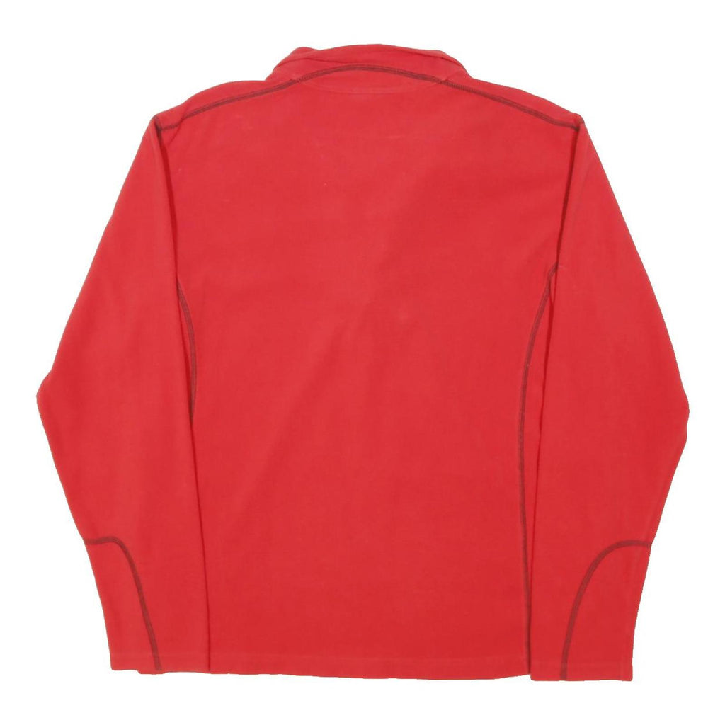 COLUMBIA Mens Red Outdoor Jacket M Polyester Blend Plain Zip Up Lightweight