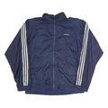 ADIDAS Mens Blue & White Track Jacket M Polyester Blend Plain Zip Sportswear
