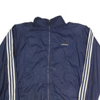 ADIDAS Mens Blue & White Track Jacket M Polyester Blend Plain Zip Sportswear