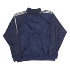 ADIDAS Mens Blue & White Track Jacket M Polyester Blend Plain Zip Sportswear
