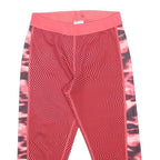 ADIDAS Womens Shorts Red & Pink Abstract Pattern S W24 Sports Gym Activewear