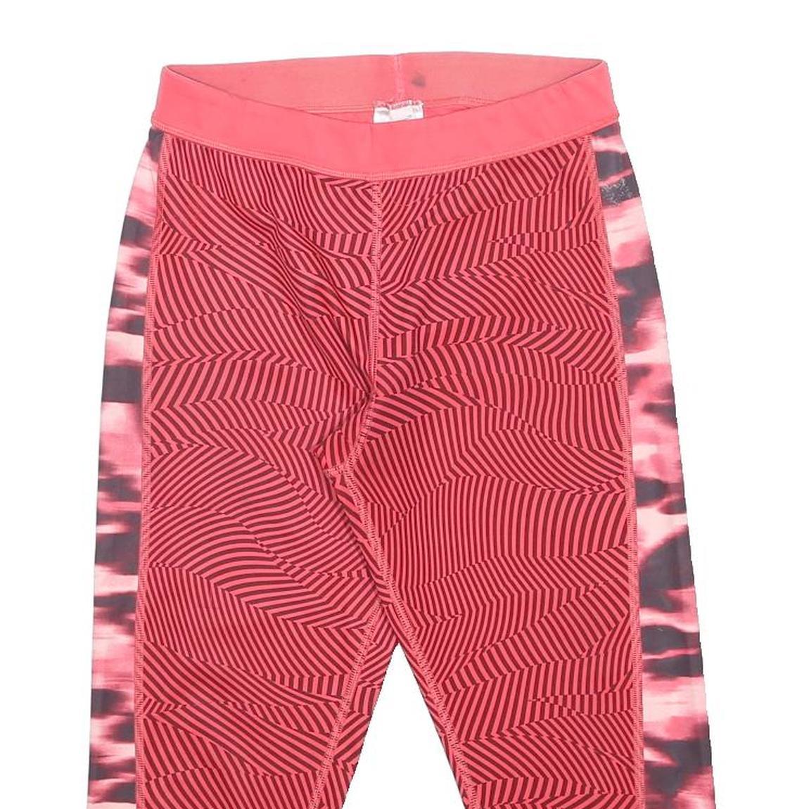ADIDAS Womens Shorts Red & Pink Abstract Pattern S W24 Sports Gym Activewear