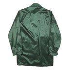 TOPPS Mens Green Jacket S Polyester Blend Plain Zip Closure Casual Lightweight