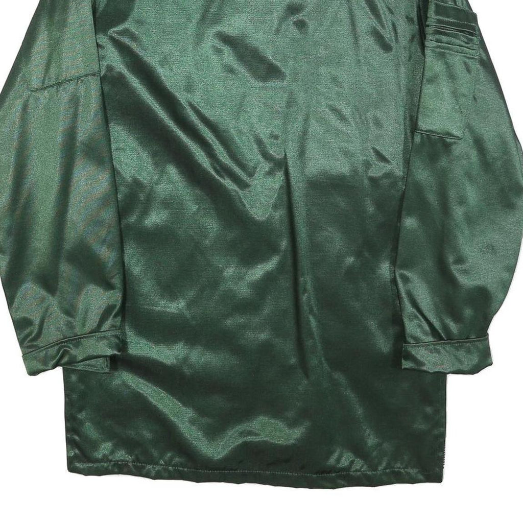 TOPPS Mens Green Jacket S Polyester Blend Plain Zip Closure Casual Lightweight