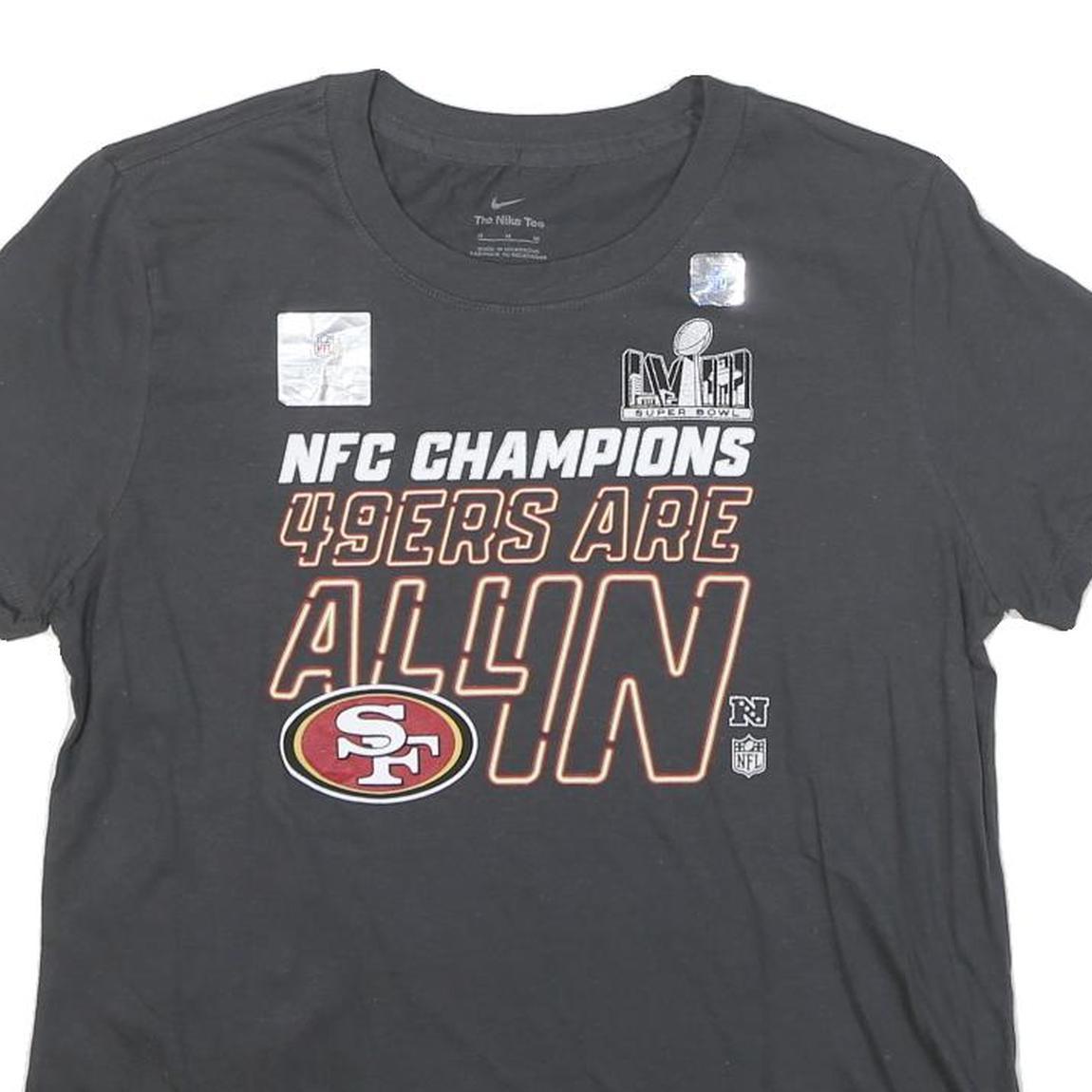 NIKE Mens Black San Francisco 49ers NFL Graphic T-Shirt M Short Sleeve Crew Neck