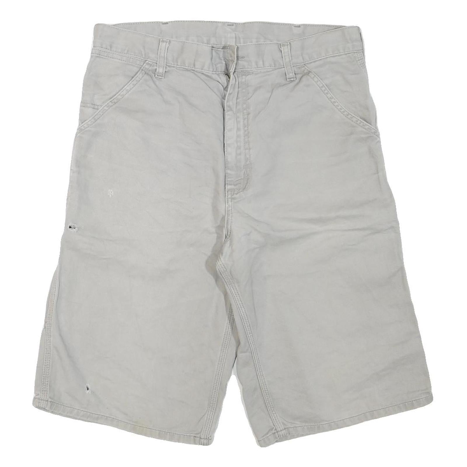 CARHARTT Mens Shorts Beige Casual Plain M W34 Cotton Blend Workwear