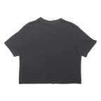 ADIDAS ORIGINALS Womens Black Graphic Crop T-Shirt M Crew Neck Short Sleeve