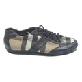 BURBERRY Womens Check Pattern Canvas Trainers Black & Beige UK 5 Designer